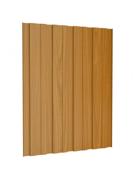 Pannelli da Tetto 12 pz in Acciaio Zincato Naturale 60x45 cm