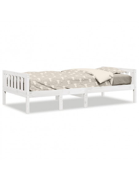 Letto per Bambini senza Materasso Bianco 90x190cm Massello Pino