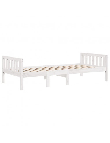 Letto per Bambini senza Materasso Bianco 90x190cm Massello Pino