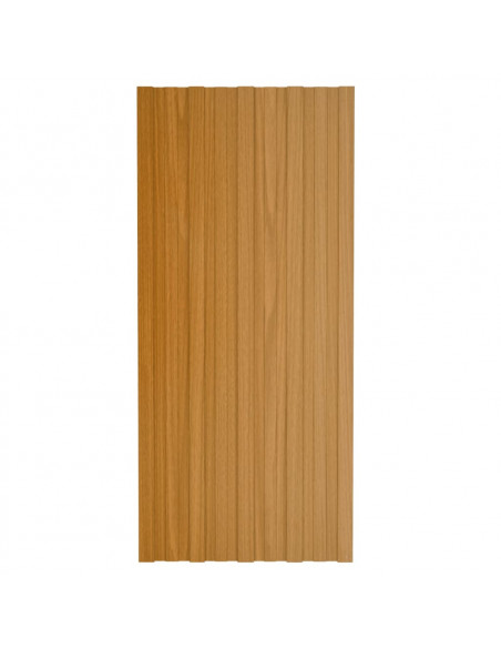 Pannelli da Tetto 12 pz in Acciaio Zincato Naturale 100x45 cm