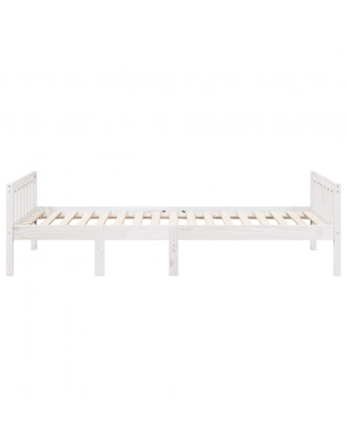 Letto per Bambini senza Materasso Bianco 90x190cm Massello Pino