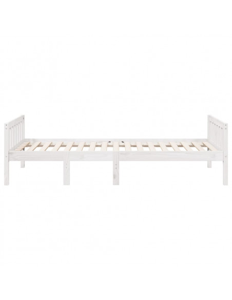 Letto per Bambini senza Materasso Bianco 90x190cm Massello Pino