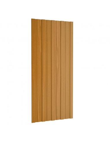 Pannelli da Tetto 12 pz in Acciaio Zincato Naturale 100x45 cm