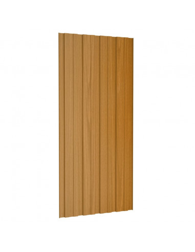 Pannelli da Tetto 12 pz in Acciaio Zincato Naturale 100x45 cm