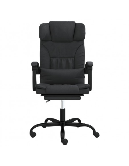 Poltrona da Ufficio Reclinabile Nera in Similpelle
