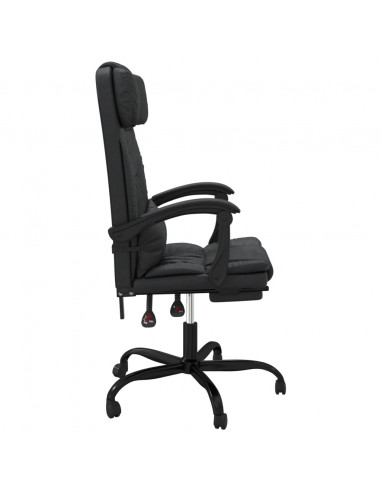 Poltrona da Ufficio Reclinabile Nera in Similpelle