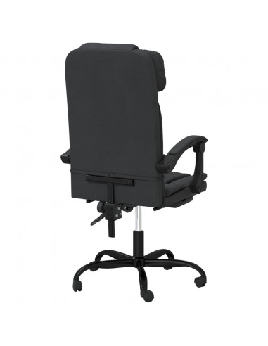 Poltrona da Ufficio Reclinabile Nera in Similpelle