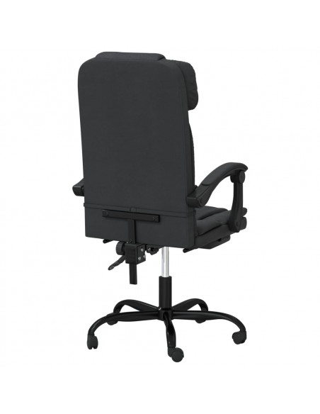 Poltrona da Ufficio Reclinabile Nera in Similpelle