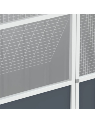 Gabbia per Uccelli Antracite 115x78x200 cm in Acciaio Zincato