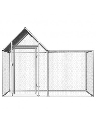 Pollaio 2x1x1,5 m in Acciaio Zincato