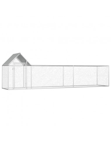 Pollaio 5x1x1,5 m in Acciaio Zincato