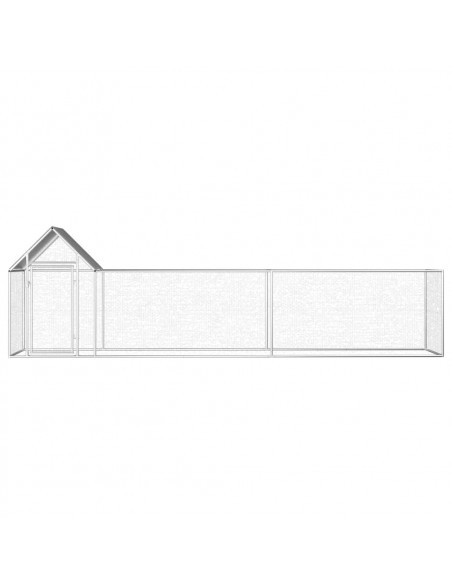 Pollaio 5x1x1,5 m in Acciaio Zincato