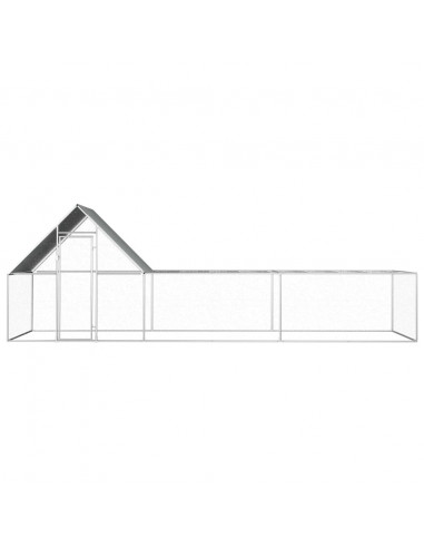 Pollaio 6x2x2 m in Acciaio Zincato