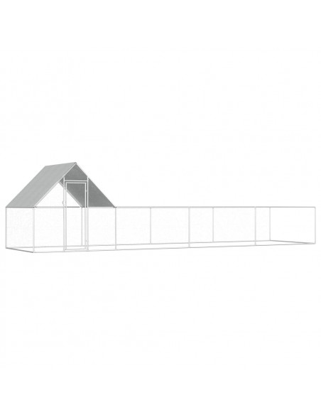Pollaio 8x2x2 m in Acciaio Zincato