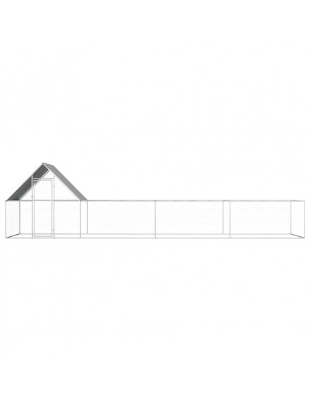 Pollaio 8x2x2 m in Acciaio Zincato
