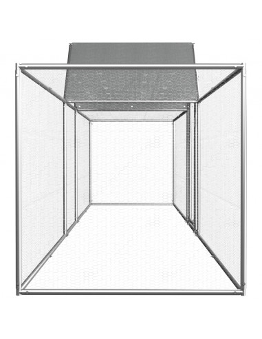 Pollaio 5x1x1,5 m in Acciaio Zincato