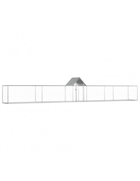 Pollaio 9x1x1,5 m in Acciaio Zincato