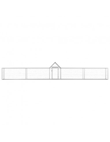 Pollaio 9x1x1,5 m in Acciaio Zincato