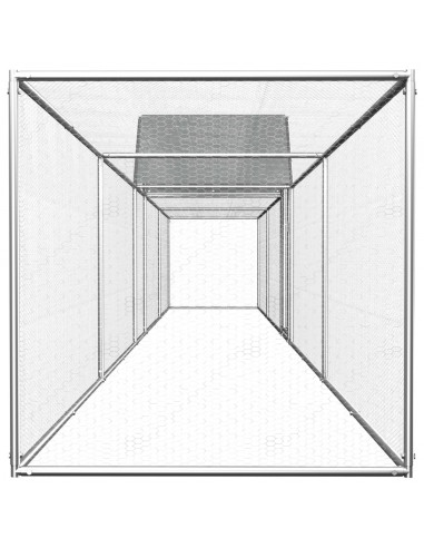 Pollaio 9x1x1,5 m in Acciaio Zincato