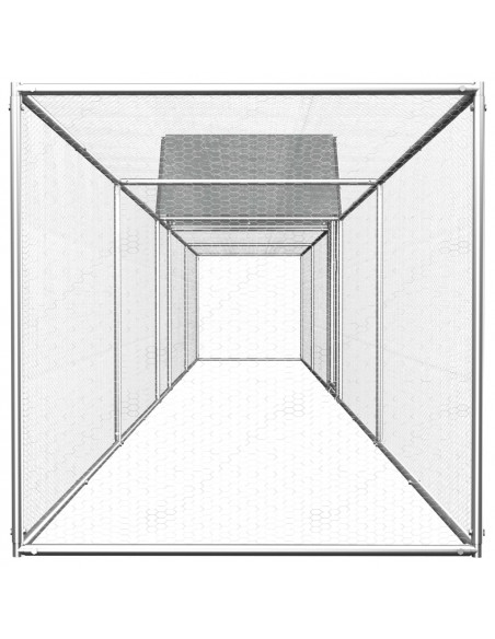 Pollaio 9x1x1,5 m in Acciaio Zincato