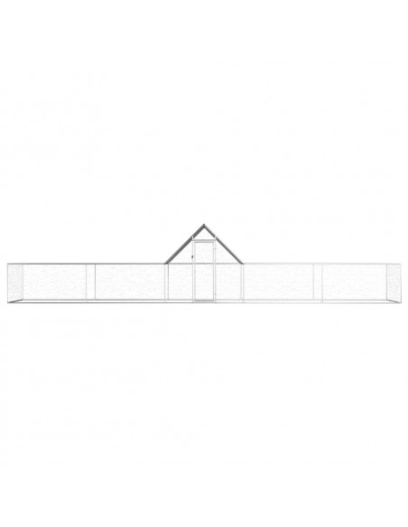 Pollaio 10x2x2 m in Acciaio Zincato