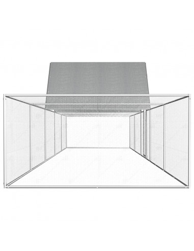 Pollaio 10x2x2 m in Acciaio Zincato