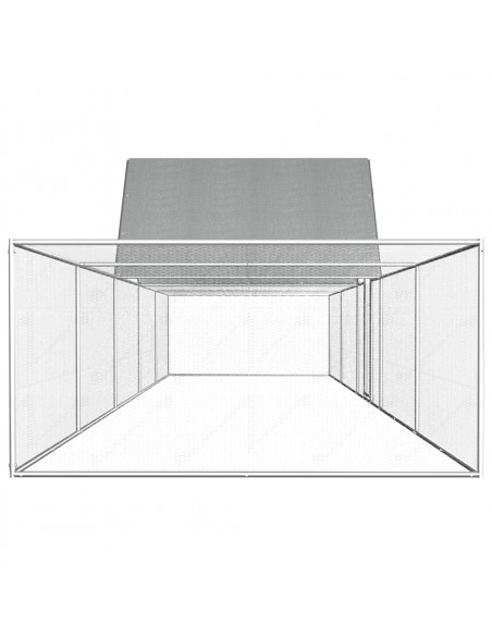 Pollaio 10x2x2 m in Acciaio Zincato