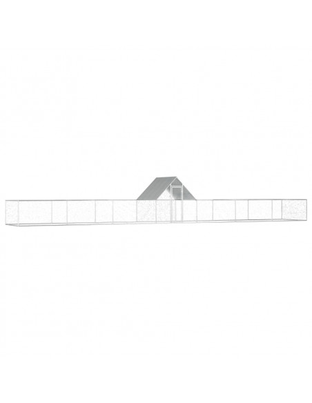 Pollaio 14x2x2 m in Acciaio Zincato