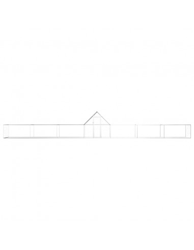 Pollaio 14x2x2 m in Acciaio Zincato