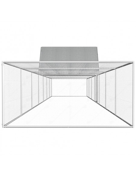 Pollaio 14x2x2 m in Acciaio Zincato