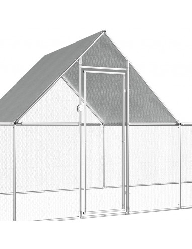 Pollaio 14x2x2 m in Acciaio Zincato