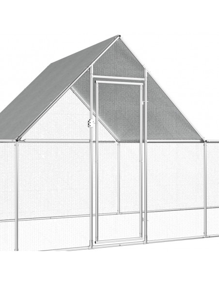 Pollaio 14x2x2 m in Acciaio Zincato