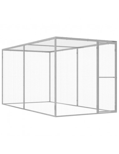 Gabbia per Gatti 3x1,5x1,5 m in Acciaio Zincato