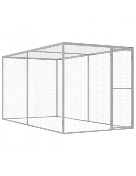 Gabbia per Gatti 3x1,5x1,5 m in Acciaio Zincato