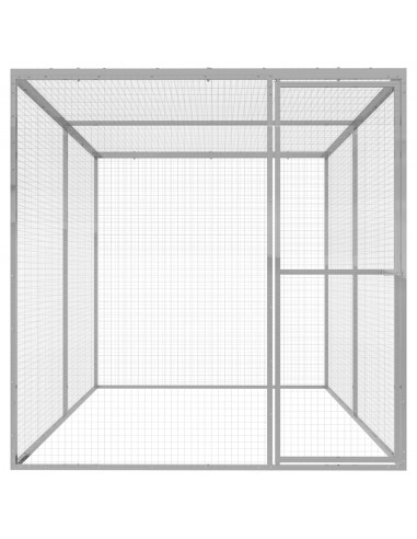 Gabbia per Gatti 3x1,5x1,5 m in Acciaio Zincato