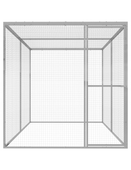 Gabbia per Gatti 3x1,5x1,5 m in Acciaio Zincato