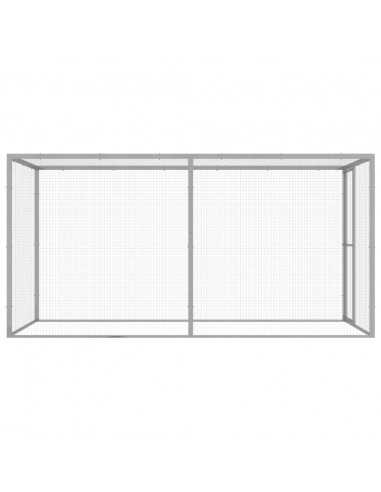 Gabbia per Gatti 3x1,5x1,5 m in Acciaio Zincato