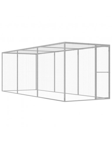 Gabbia per Gatti 4,5x1,5x1,5 m in Acciaio Zincato