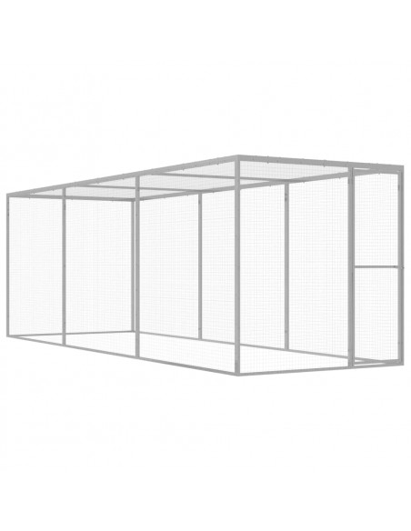 Gabbia per Gatti 4,5x1,5x1,5 m in Acciaio Zincato