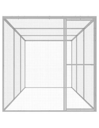 Gabbia per Gatti 4,5x1,5x1,5 m in Acciaio Zincato