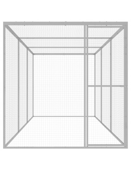 Gabbia per Gatti 4,5x1,5x1,5 m in Acciaio Zincato