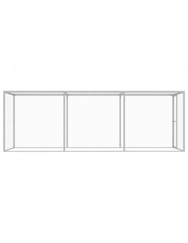 Gabbia per Gatti 4,5x1,5x1,5 m in Acciaio Zincato