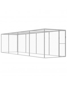 Gabbia per Gatti 6x1,5x1,5 m in Acciaio Zincato 2