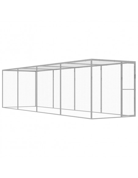Gabbia per Gatti 6x1,5x1,5 m in Acciaio Zincato