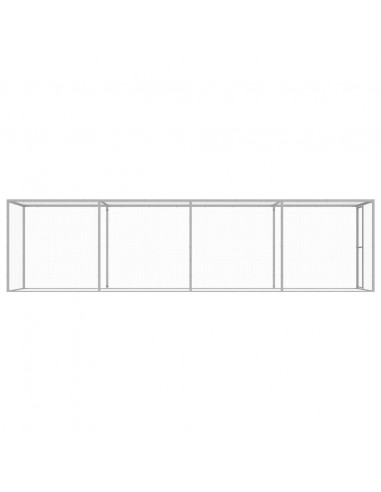 Gabbia per Gatti 6x1,5x1,5 m in Acciaio Zincato