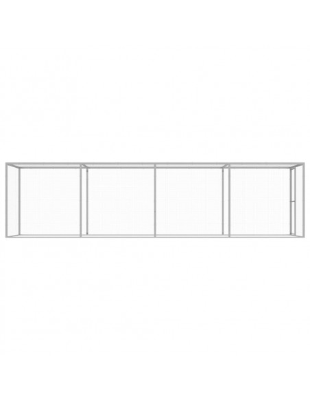 Gabbia per Gatti 6x1,5x1,5 m in Acciaio Zincato