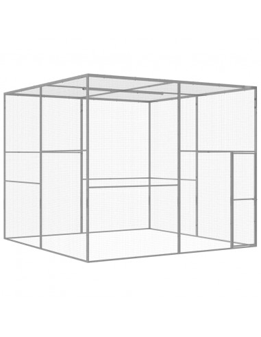 Gabbia per Gatti 3x3x2,5 m in Acciaio Zincato