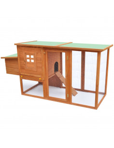 Pollaio all'Aperto con una Casetta di Cova in Legno 2