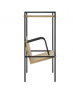 Scaffale Libri 2 Ripiani Nero e Rovere 52x28x59 cm Multistrato