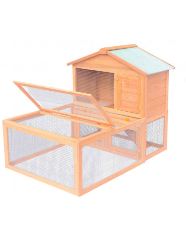Conigliera all'Aperto per Animali Piccoli in Legno